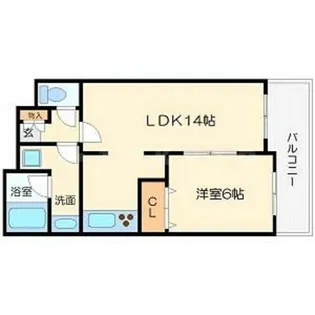 大阪府大阪市淀川区塚本6丁目【マンション】の間取り