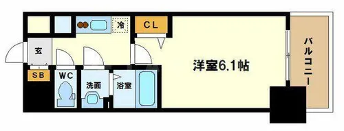 プレサンス塚本駅前【6階】の間取り