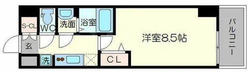 大阪府大阪市淀川区宮原1丁目【マンション】の間取り