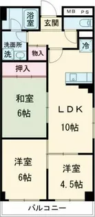 大阪府摂津市新在家1丁目【マンション】の間取り