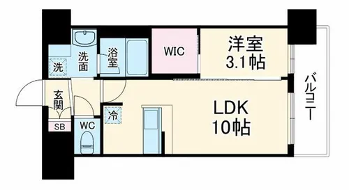 コンフォリア・リヴ新大阪西宮原ソルテラス【11階】の間取り