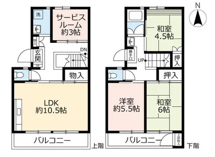 UR高森台【1070403号室】の間取り