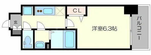 プレサンス淡路駅前【3階】の間取り