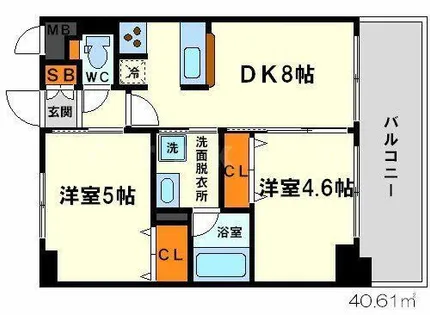 エステムコート新大阪IXグランブライト【11階】の間取り