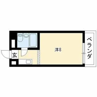 ビラ三秀植田【202号室】の間取り