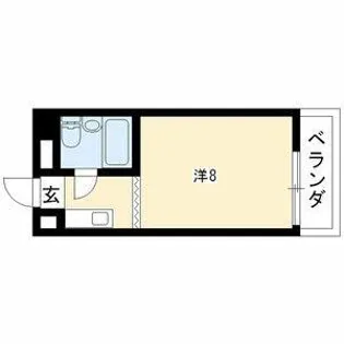 ビラ三秀植田【202号室】の間取り