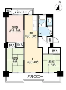 UR千代が丘【1070609号室】の間取り