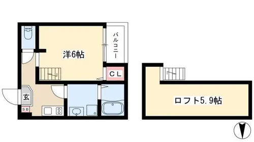 コンフォール松原町【1階】の間取り