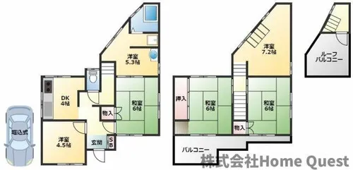 大阪府八尾市恩智北町4丁目【一戸建】の間取り