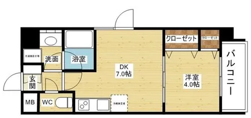 スプランディッド三国II【2階】の間取り