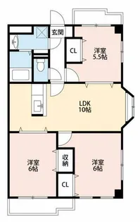 愛知県岡崎市井田町字稲場【マンション】の間取り