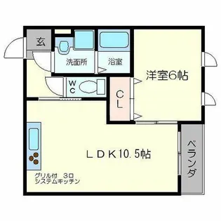 ブランレグルス【3階】の間取り