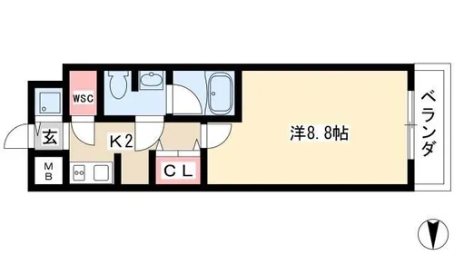 セノアタワー泉【0507号室】の間取り
