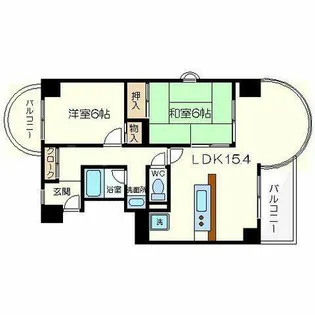 大阪府大阪市西区京町堀2丁目【マンション】の間取り
