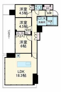 RJR堺筋本町タワー【4階】の間取り