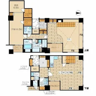 大阪府大阪市中央区東心斎橋1丁目【マンション】の間取り
