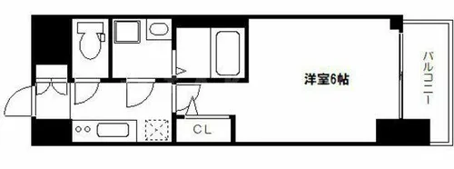 エスリードレジデンス大阪本町【609号室】の間取り