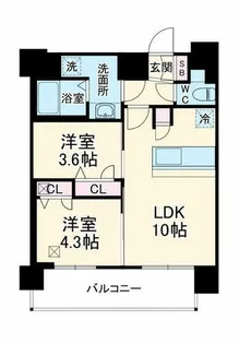 プレサンス四天王寺前夕陽ヶ丘凛宮【11階】の間取り