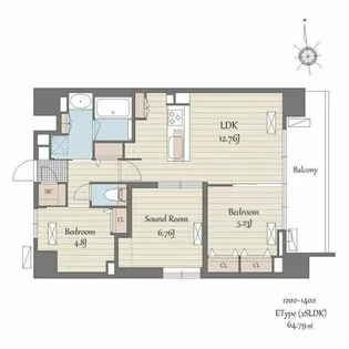 S-RESIDENCE天満橋ar【13階】の間取り