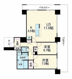 大阪府大阪市西区南堀江1丁目【マンション】の間取り