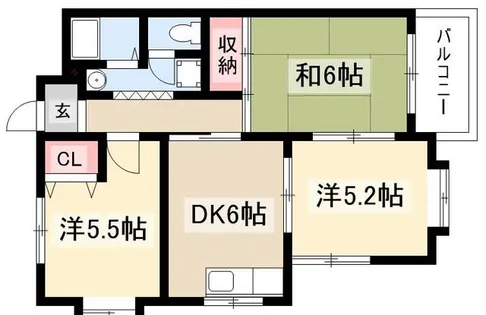 ロイヤルハイツ日和マンション【301号室】の間取り