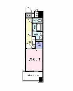 PARK岸和田Ⅱ【8階】の間取り
