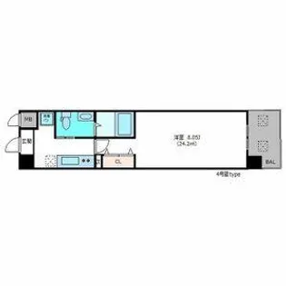 大阪府大阪市淀川区木川東4丁目【マンション】の間取り
