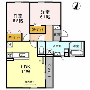 大阪府豊中市上新田3丁目【アパート】の間取り