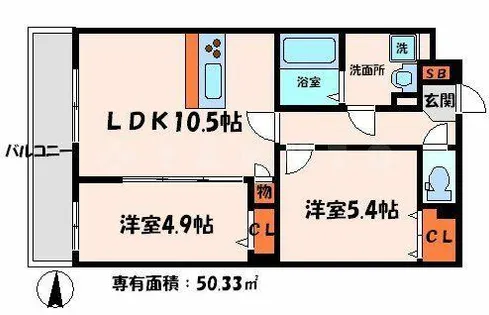 アコード門真【2階】の間取り