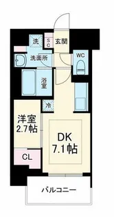 アーバネックス新町Ⅱ【7階】の間取り