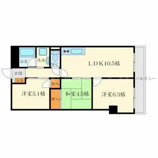 大阪府豊中市東豊中町4丁目【マンション】の間取り