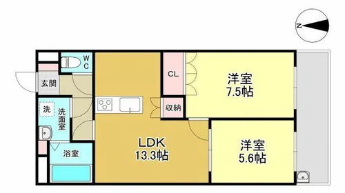 URBAN HILLS SAITO Ⅱ【3階】の間取り