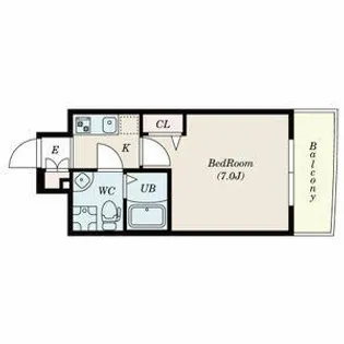 セレニテ上町台【7階】の間取り