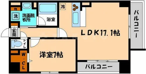 大阪府大阪市都島区都島南通2丁目【マンション】の間取り