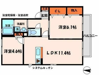 シャーメゾン大真【1階】の間取り