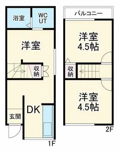 大阪府守口市八雲北町2丁目【テラスハウス】の間取り