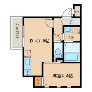 MOVE六番町WEST【1階】の間取り