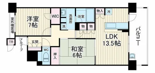 ディーグラフォート千里中央【17階】の間取り