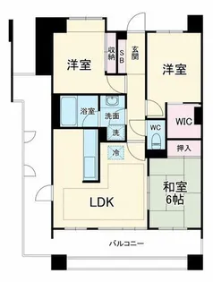 大阪府吹田市山田東3丁目【マンション】の間取り
