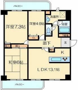 グランツ新大阪【7階】の間取り