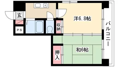 グランベール安田通【1階】の間取り