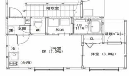 Reve Court【103号室】の間取り