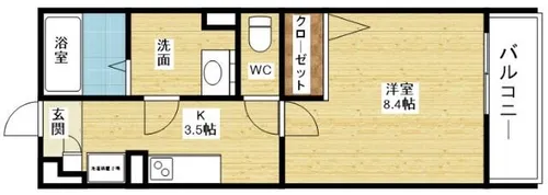ラパンジール加島【2階】の間取り