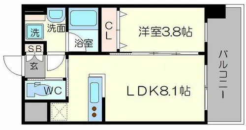 エスタート御幣島【5階】の間取り