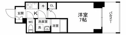 S-RESIDENCE福島Alovita【6階】の間取り