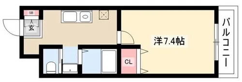 A・City守山小幡【3階】の間取り