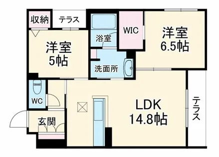 シェノールカノン【1階】の間取り