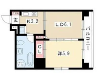 愛知県名古屋市中区千代田2丁目【マンション】の間取り