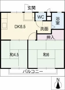 ハイツ川澄A【1階】の間取り