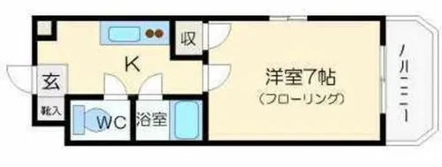 大阪府大阪市中央区船越町1丁目【マンション】の間取り